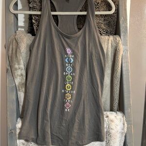 Gray Tank Top with Chakra Design